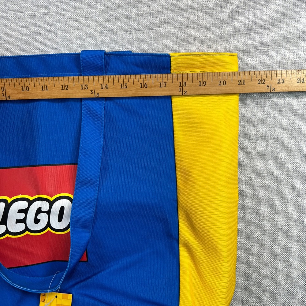 LEGO VIP Exclusive Tote Bag Blue Yellow Graphic Logo Shopping Bag NEW with Tags - Picture 6 of 8